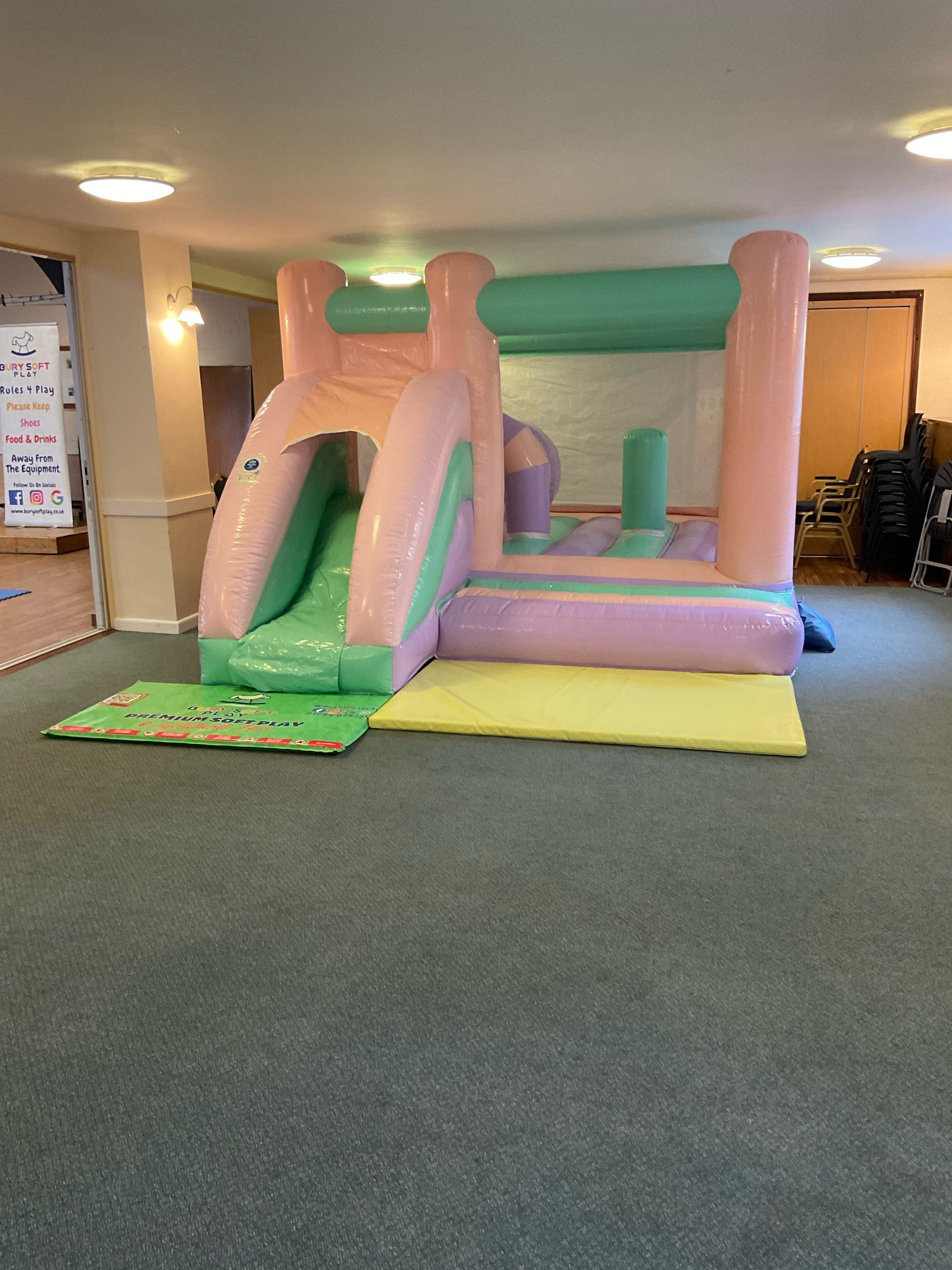 Pastel Bouncy Castle and Soft Play Hire In Bury St Edmunds, Ipswich, Cambridge