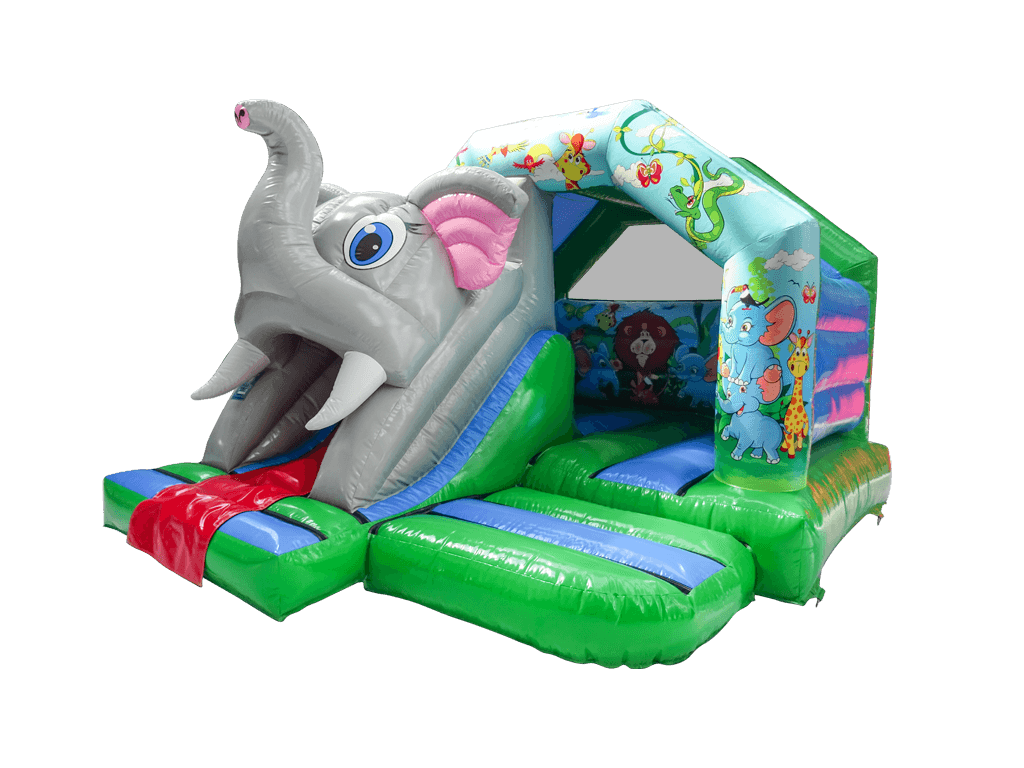 3D Jungle Slide Bouncy Castle from Bury Soft Play