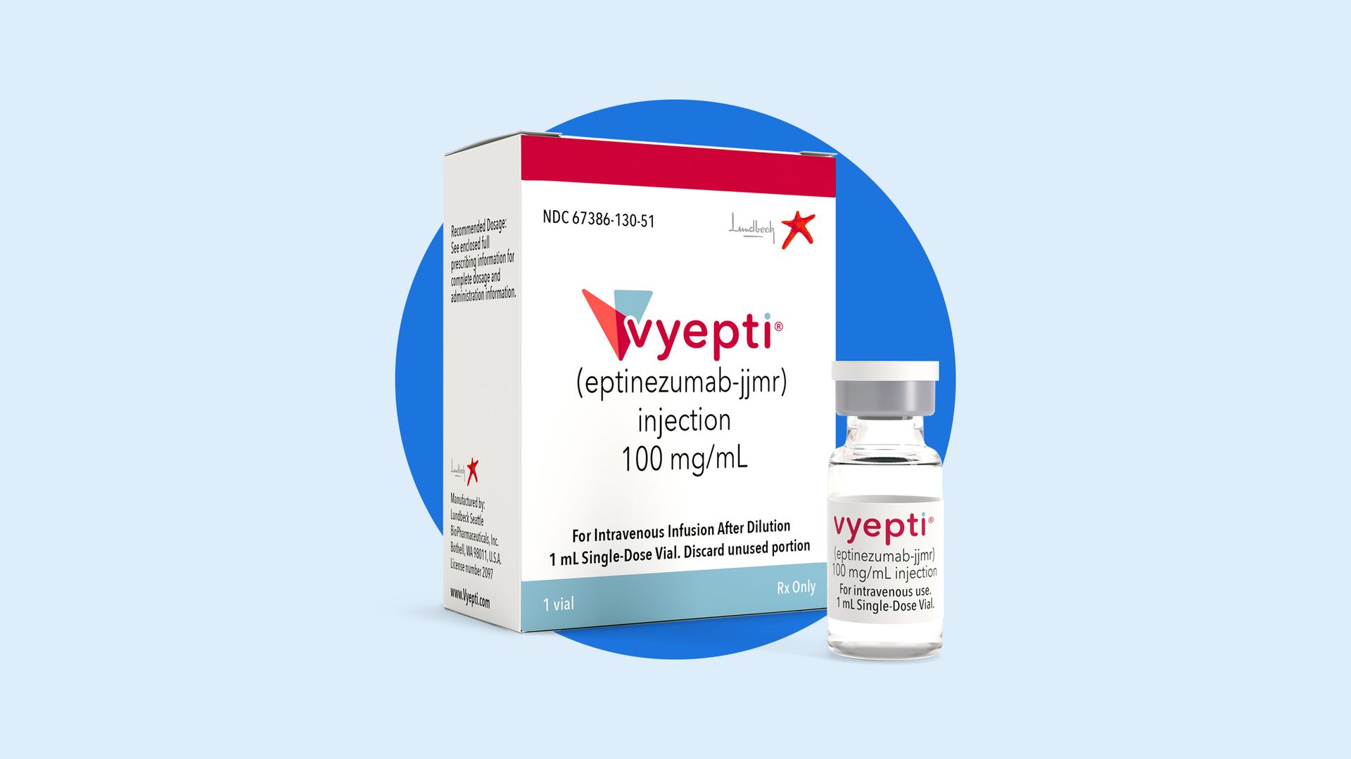 Voix off féminine en ligne pour Vyepti