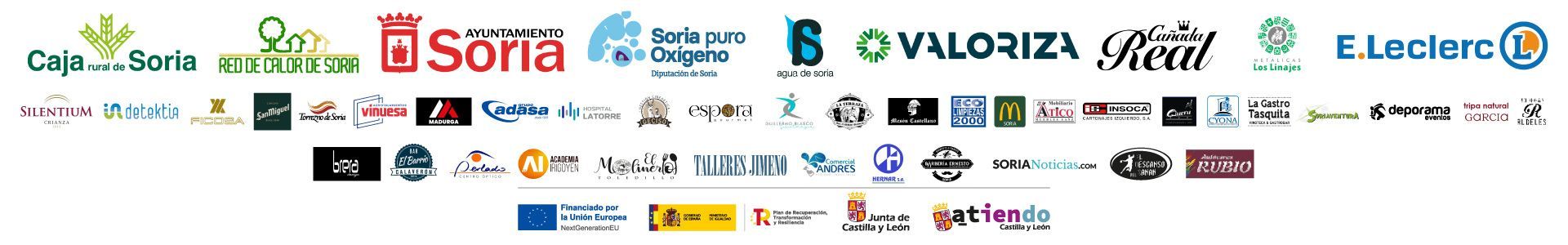 Patrocinadores y colaboradores del BM Soria 25-26