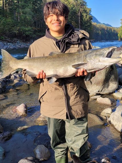 H. Goodstriker at the Vedder River