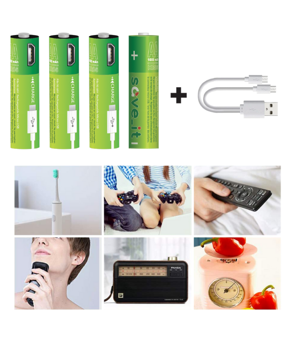 Pile rechargeables par micro USB