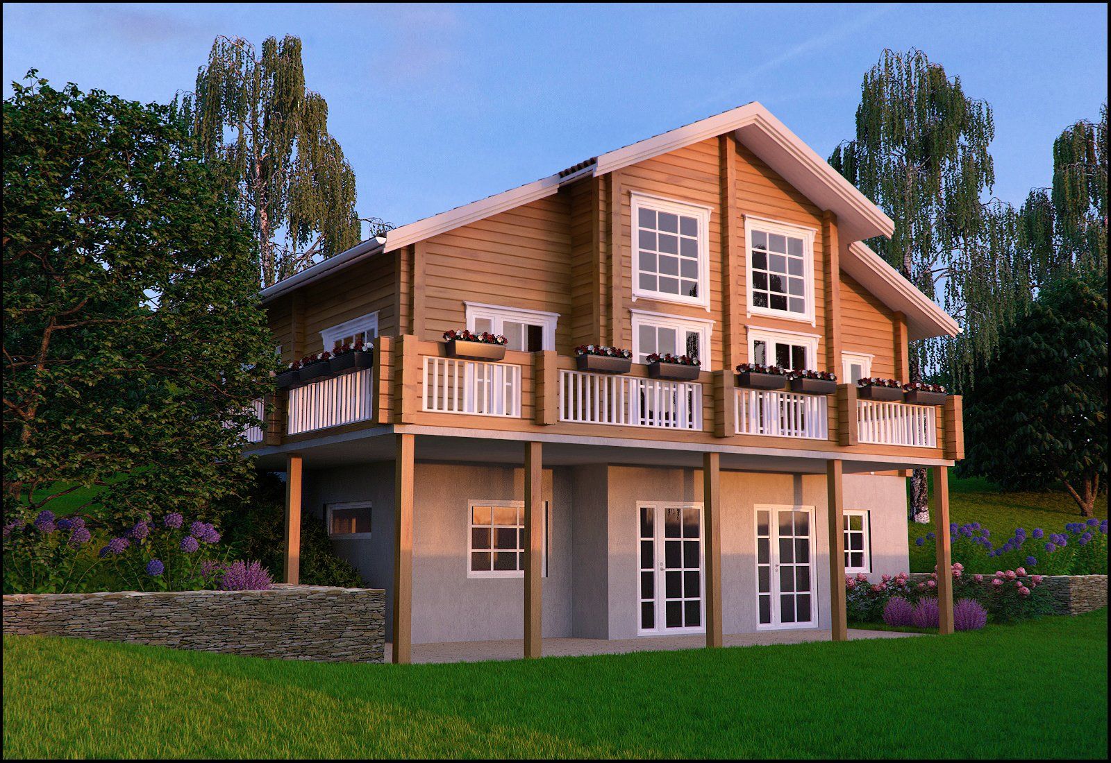 Petta 2/3 Bed Log Home