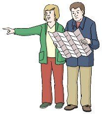 2 Personen mit einer Landkarte