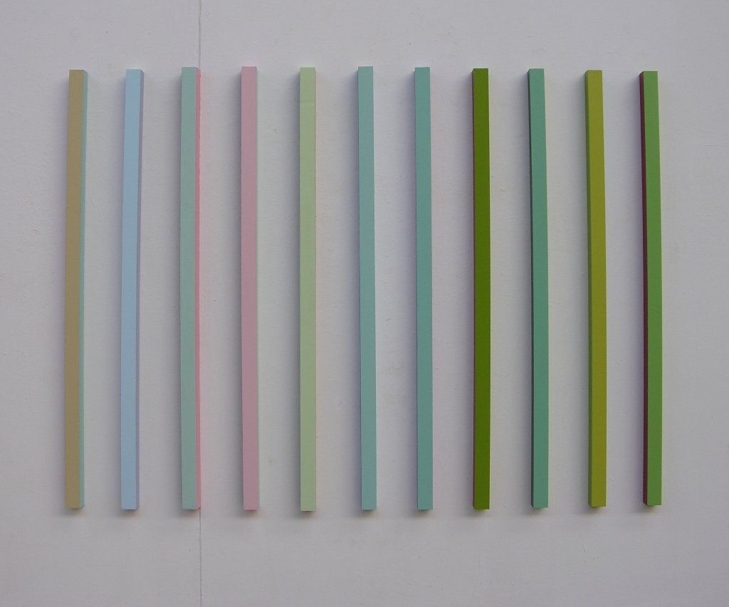 Alles ist Form IV 11-teilig Acryl auf Holz 160 x 255 x 6 cm 2013