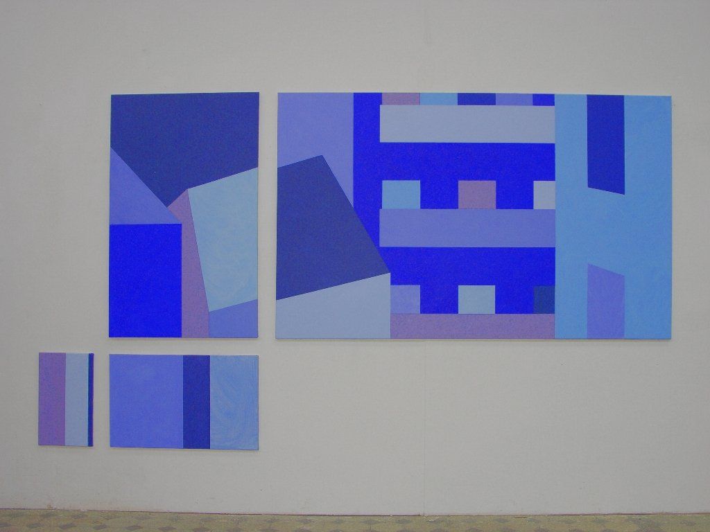 Aussenraum 4-teilig Acryl auf Baumwolle 210x320 cm 2010
