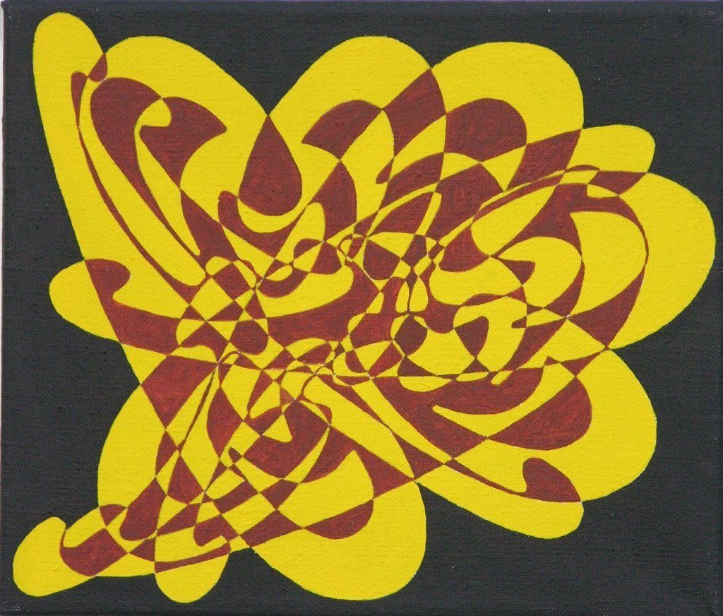 Enklaven I  Acryl auf Baumwolle 28 x 33 cm  2010