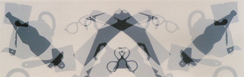 Utensilien II Acryl auf Holz 34 x 108 cm 2005