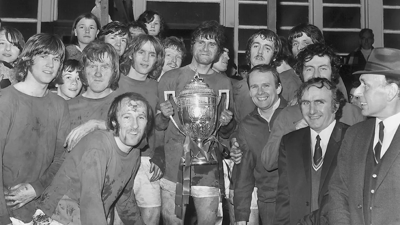 Accrington Stanley defeat Ashton Town in the final of the 1971/72  League Cup