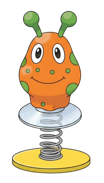 A pop up toy that look like a monster