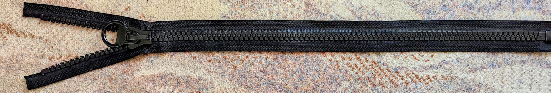 A giant black zip