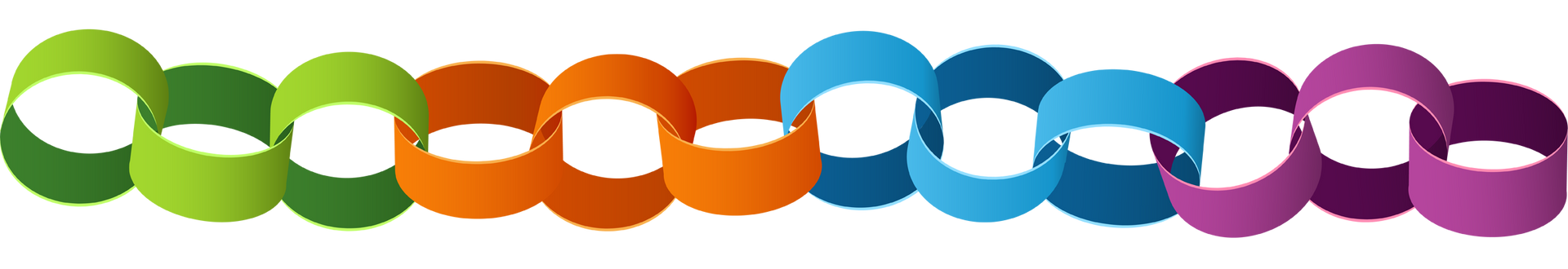 Colourful paper chain clipart