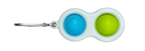 A popper fiddle toy with just two poppers