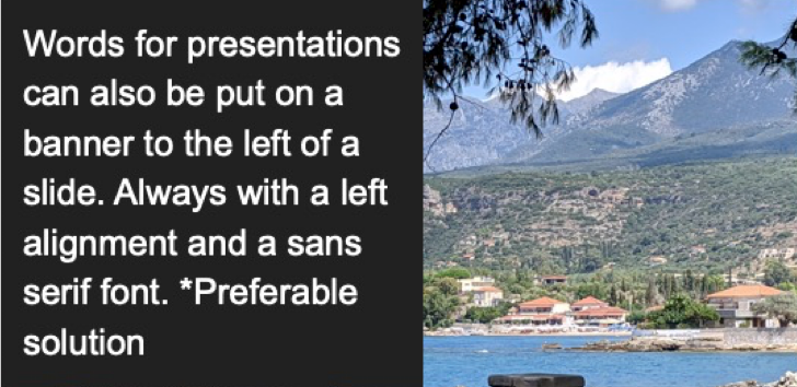 Another picture of a way to use banners with text