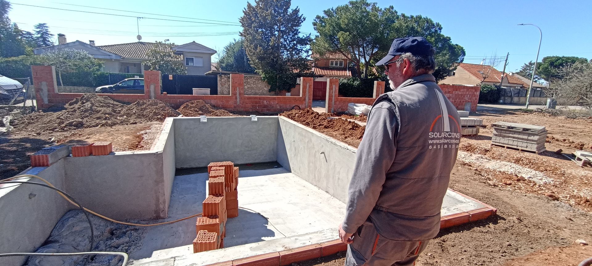 Construcción de piscina en hormigón