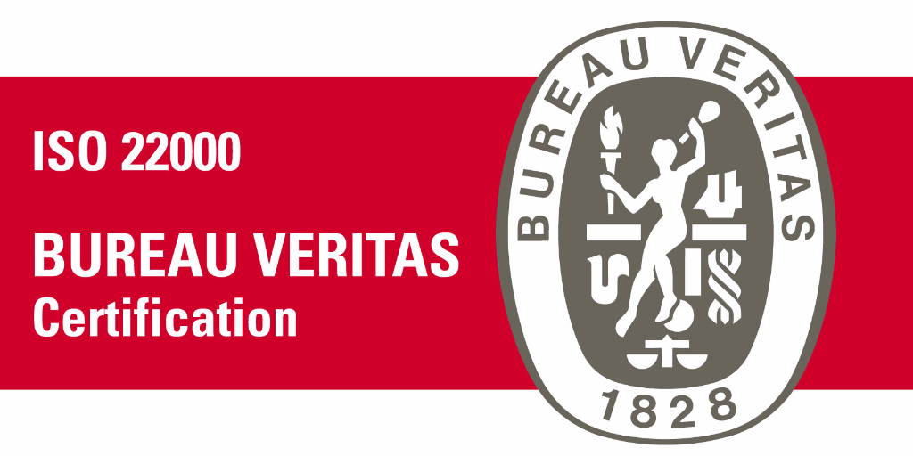 Nos fabrications disposent d'un système de management de la sécurité des denrées alimentaires qui nous a permis d'obtenir en Septembre 2008, la certification ISO 22000