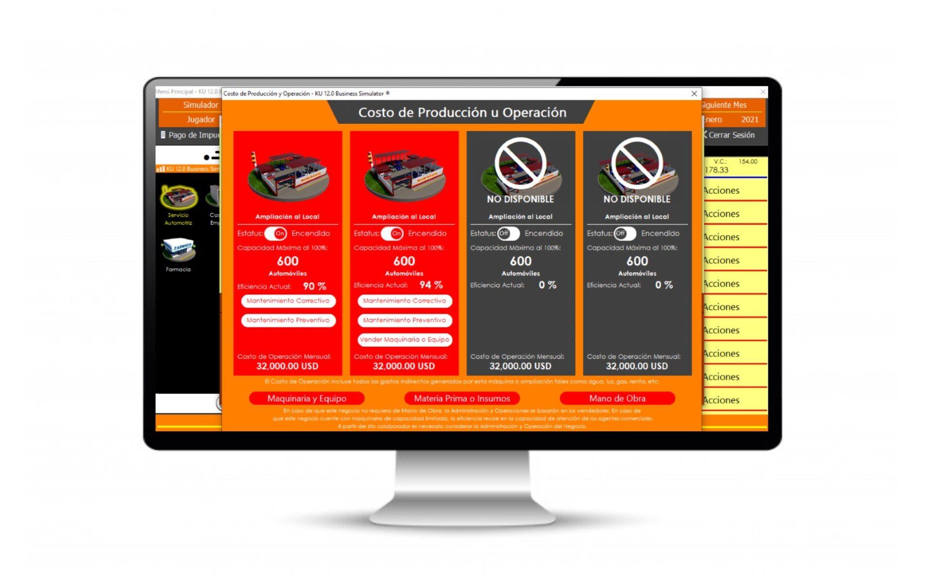 Simulador de operaciones empresariales