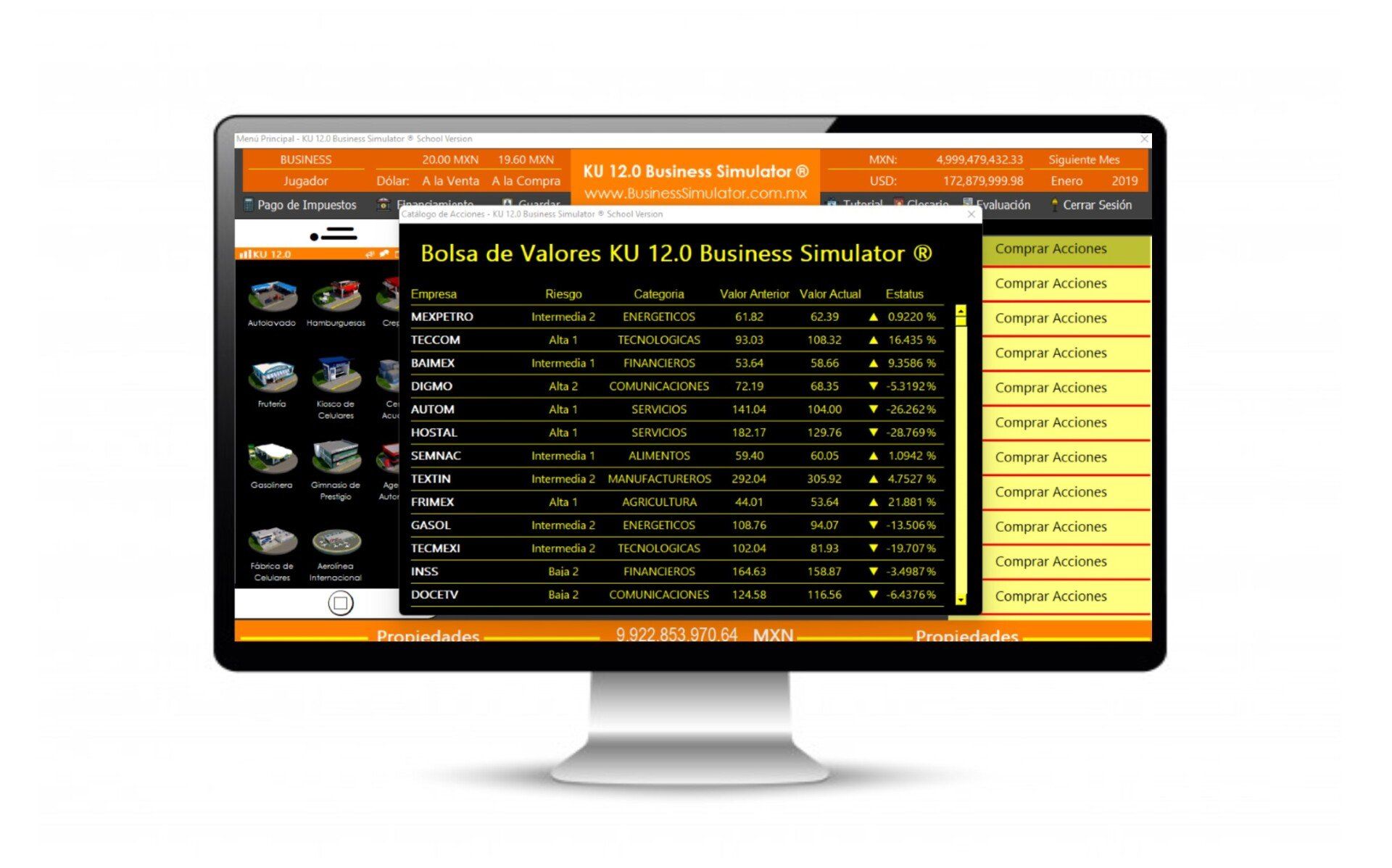 Panel de métricas financieras