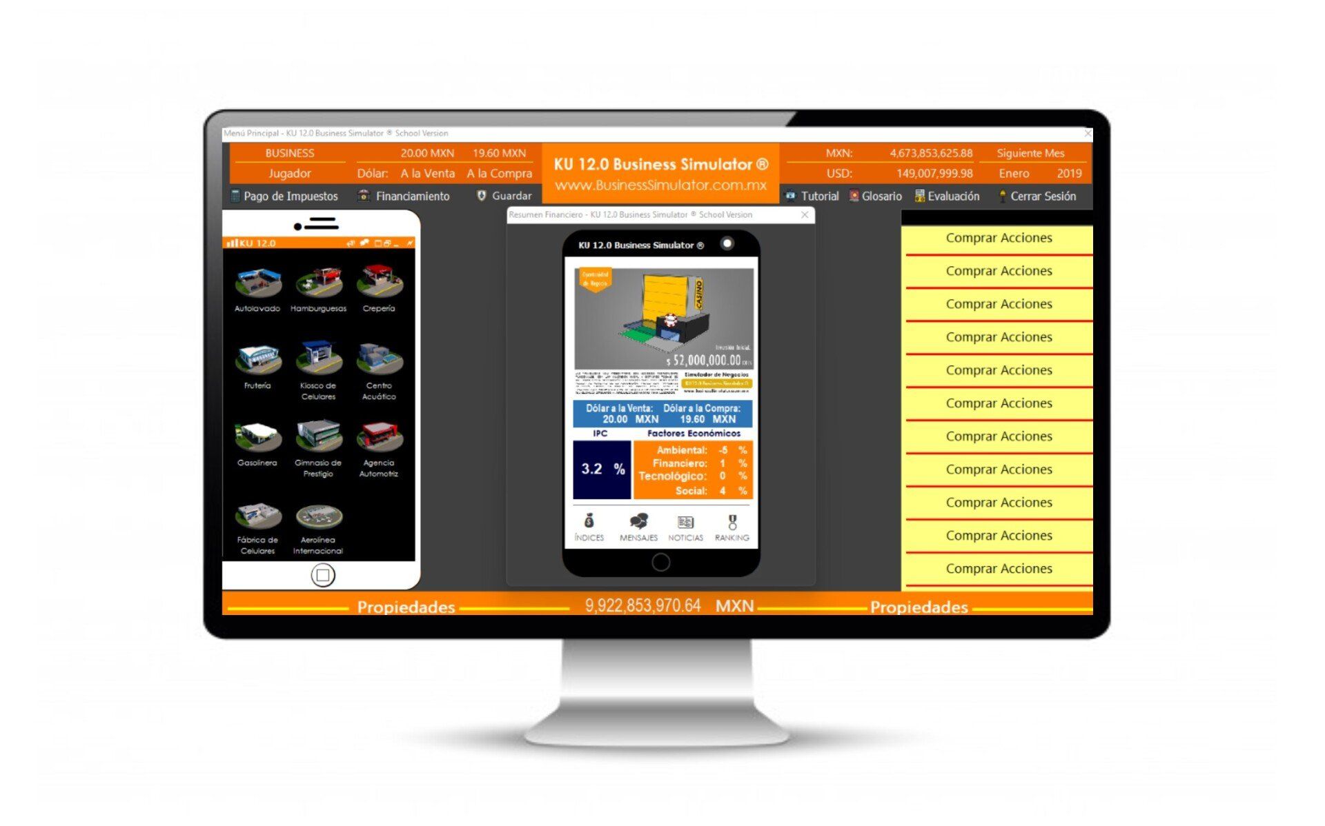 Función de simulación de flujo de caja