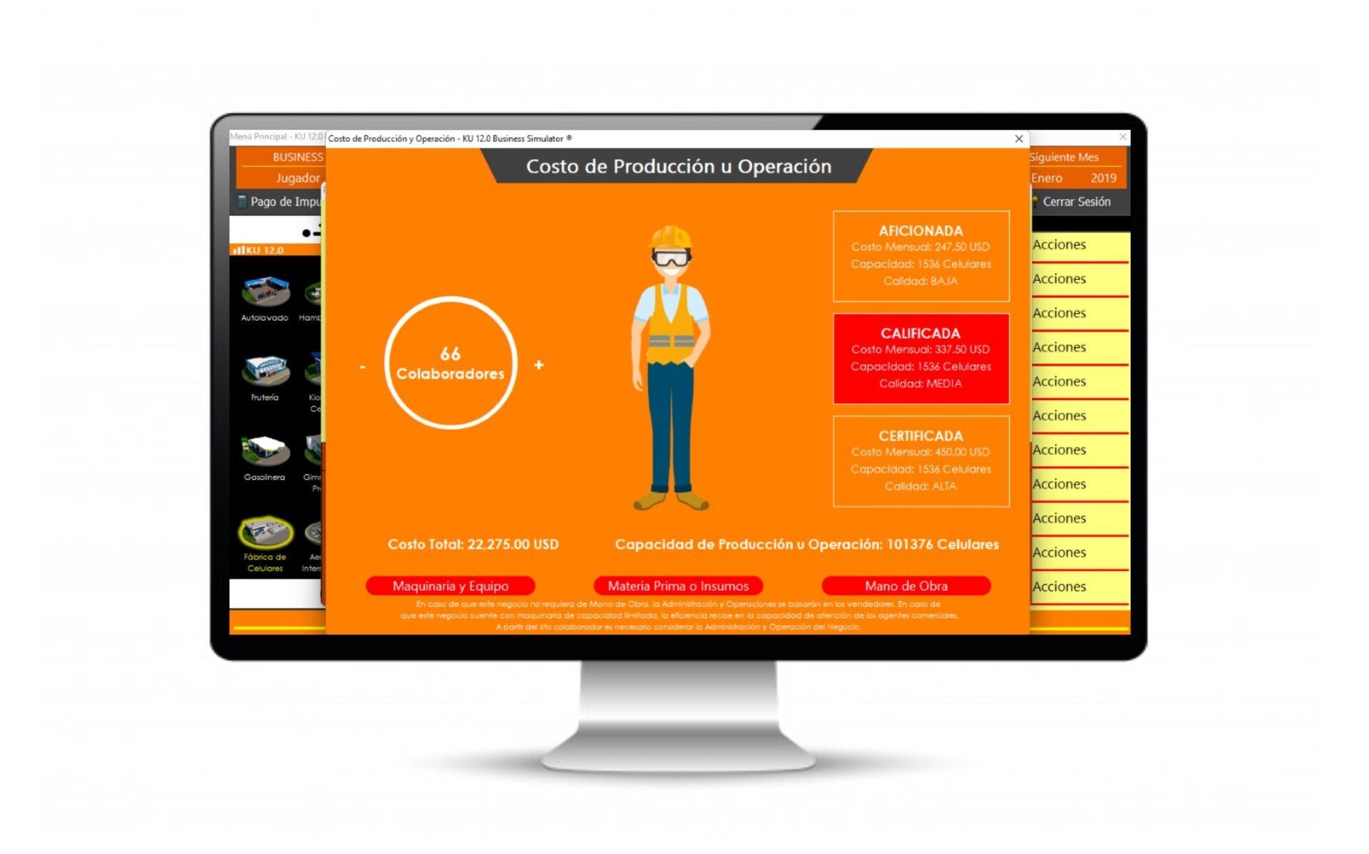 Simulador de desempeño de ventas