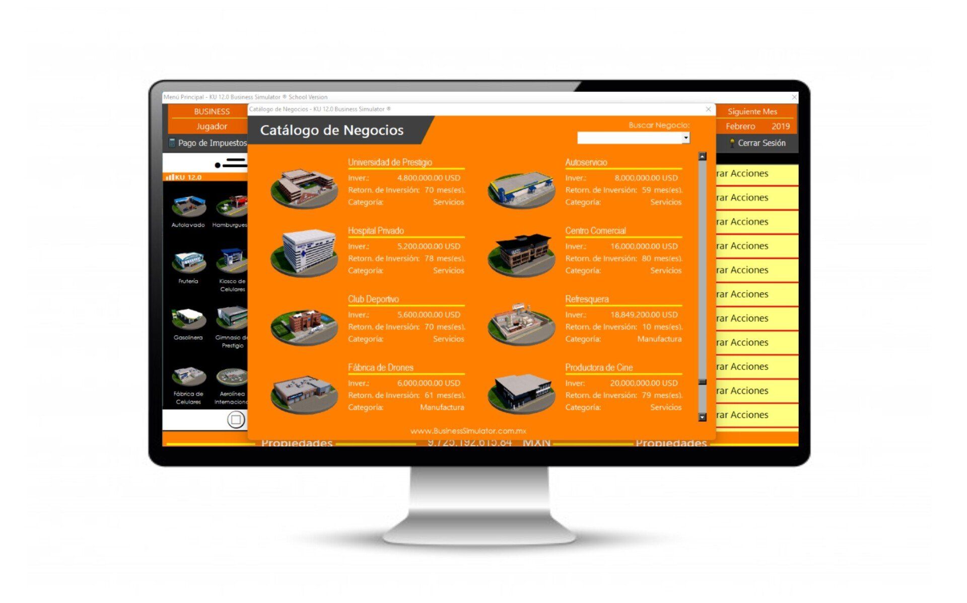 Interfaz de análisis de activos