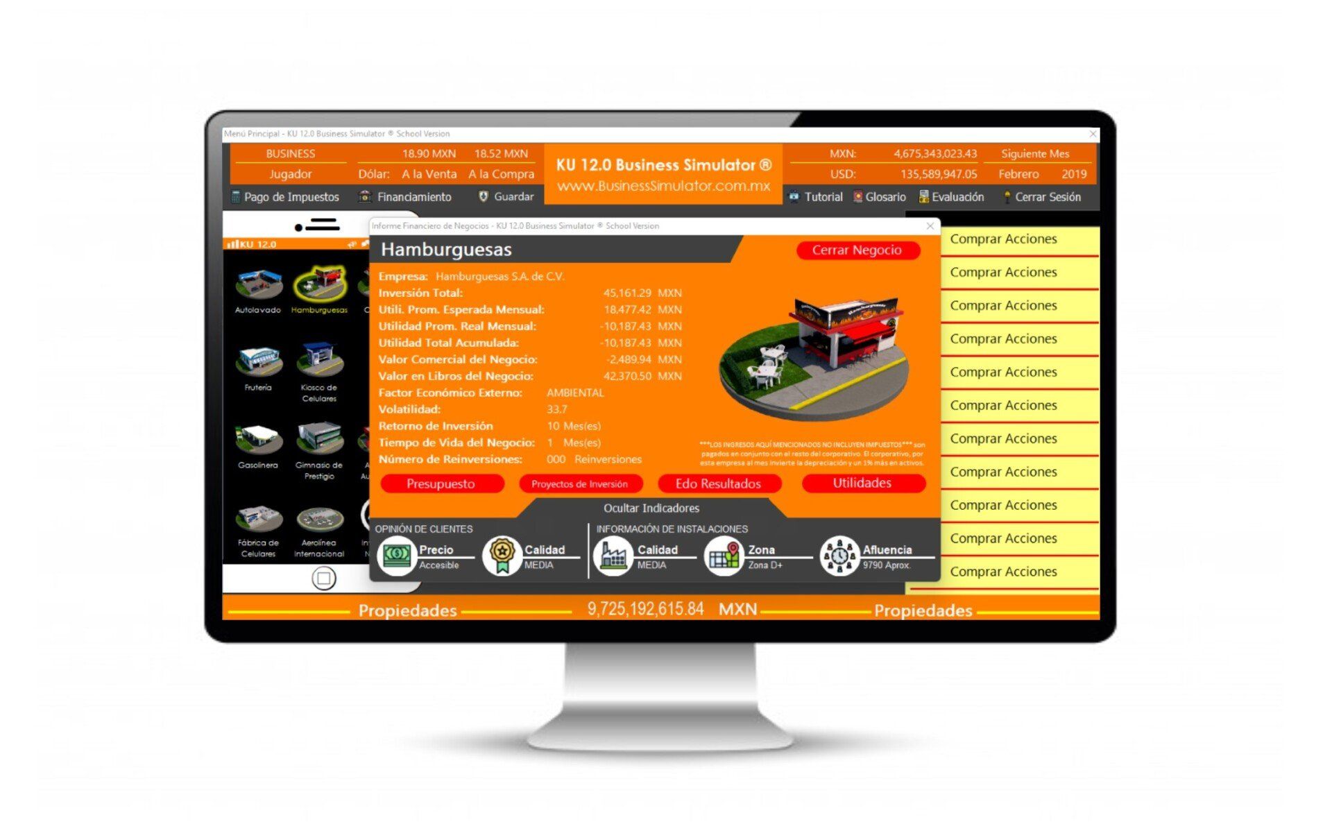 Simulador: administración de presupuesto