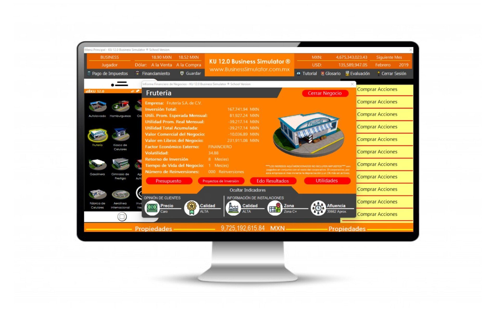 Flujo de trabajo empresarial en simulación