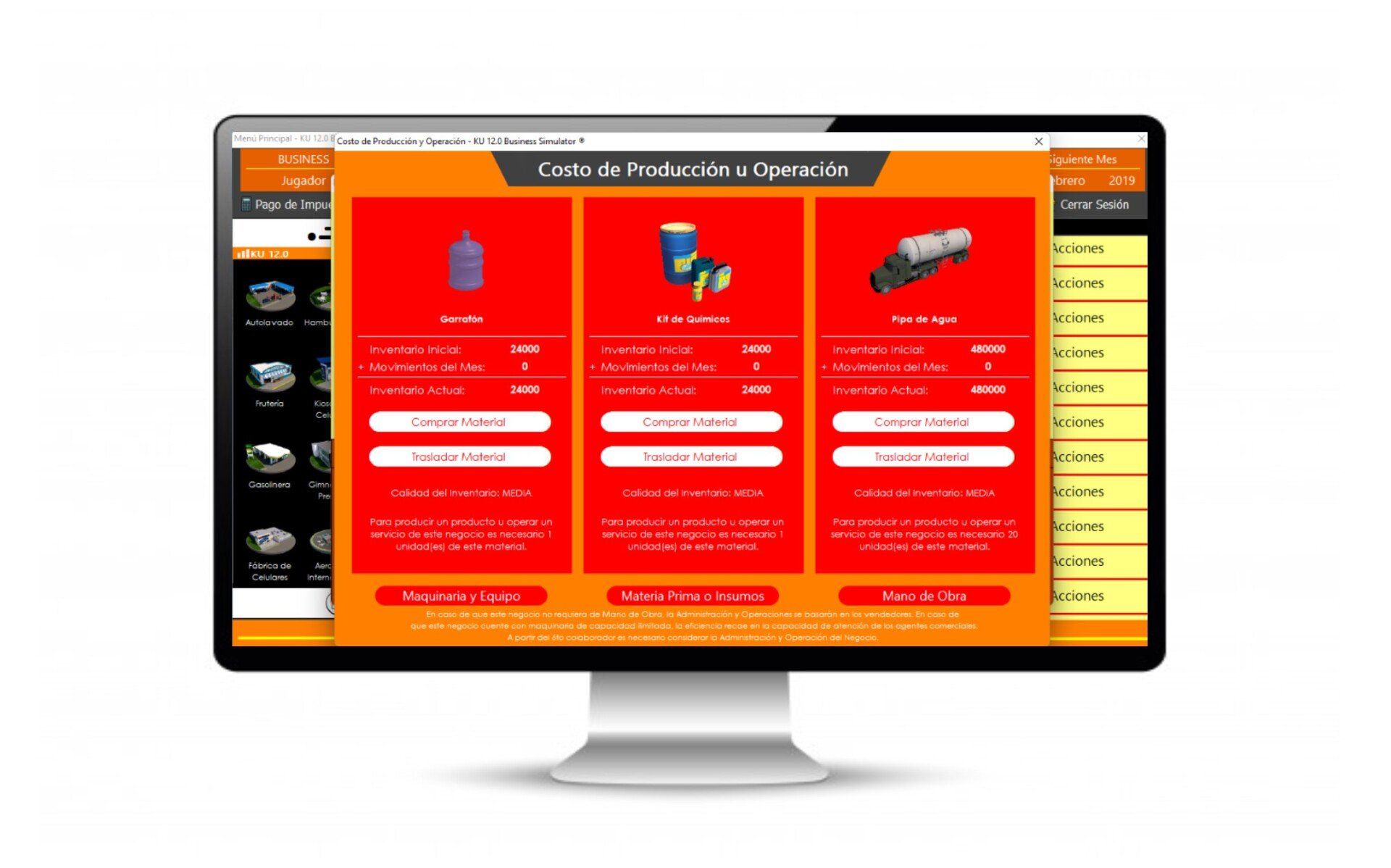 Planificación estratégica en simulador