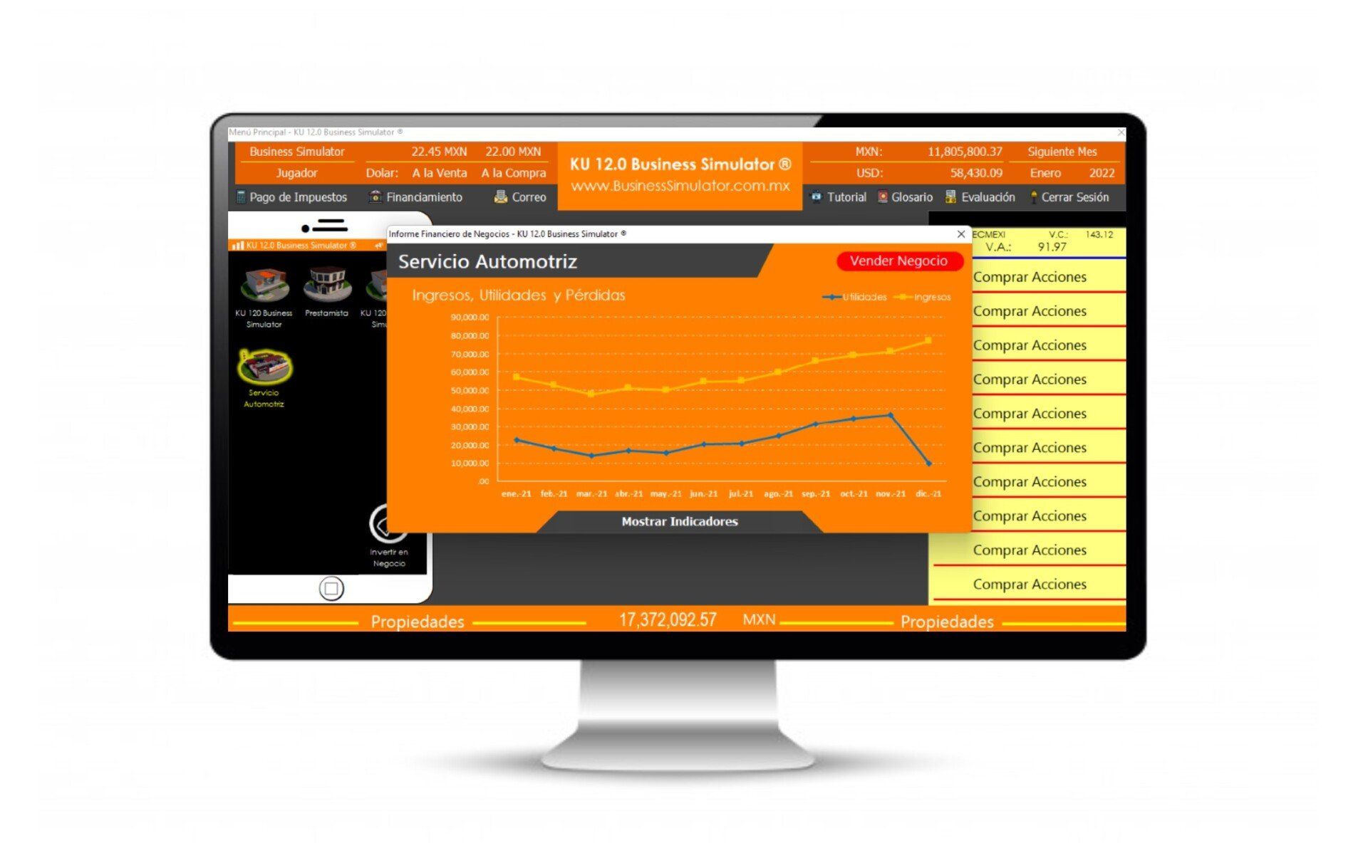 Proyecciones de ventas en simulador