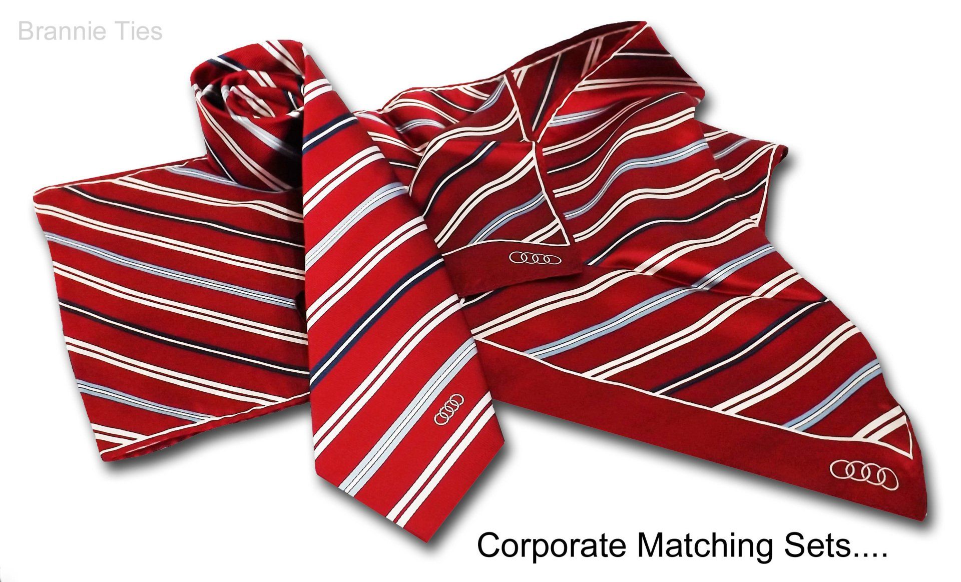 corporate tie and scarf set