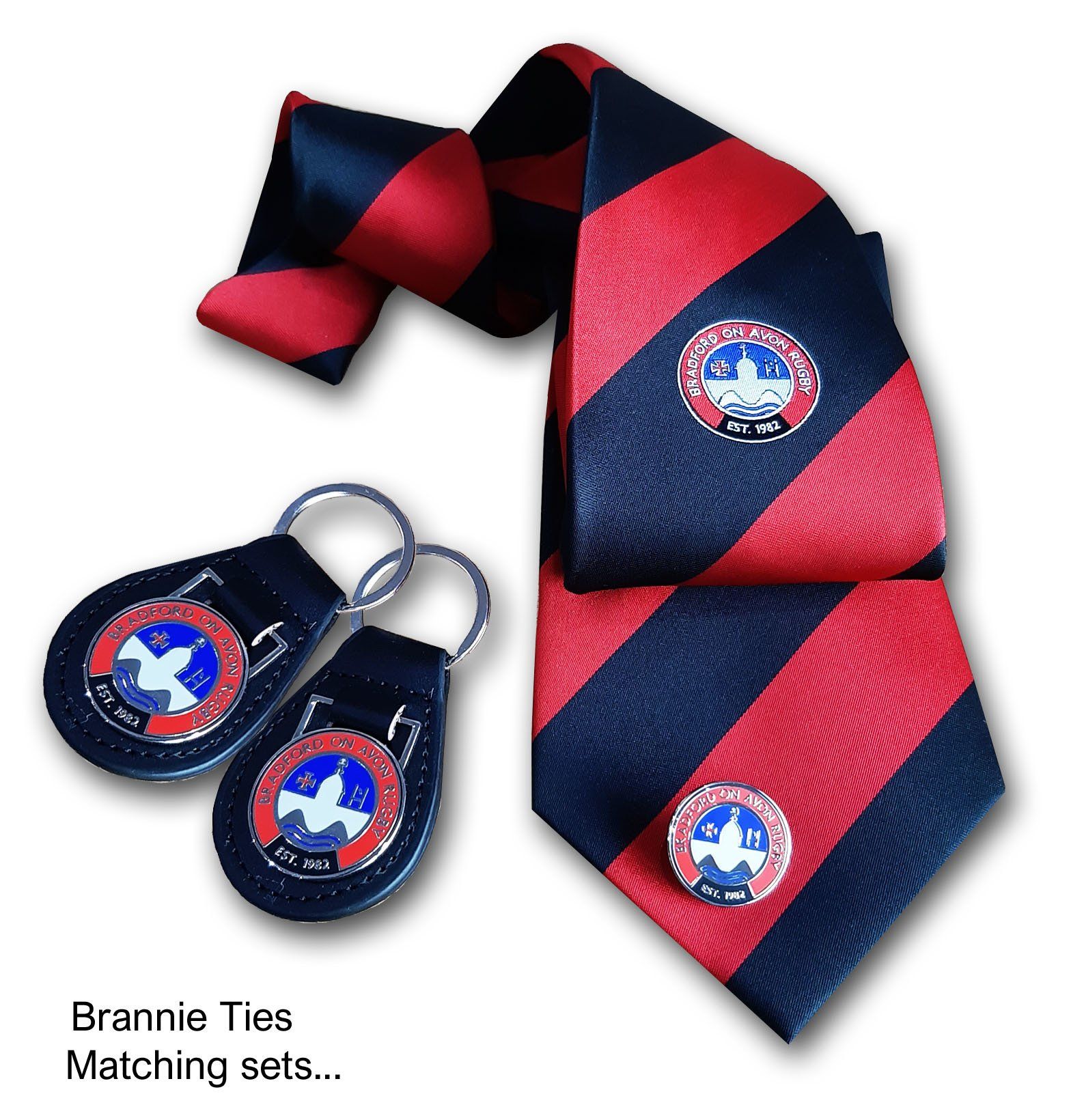 bespoke key-fobs and ties