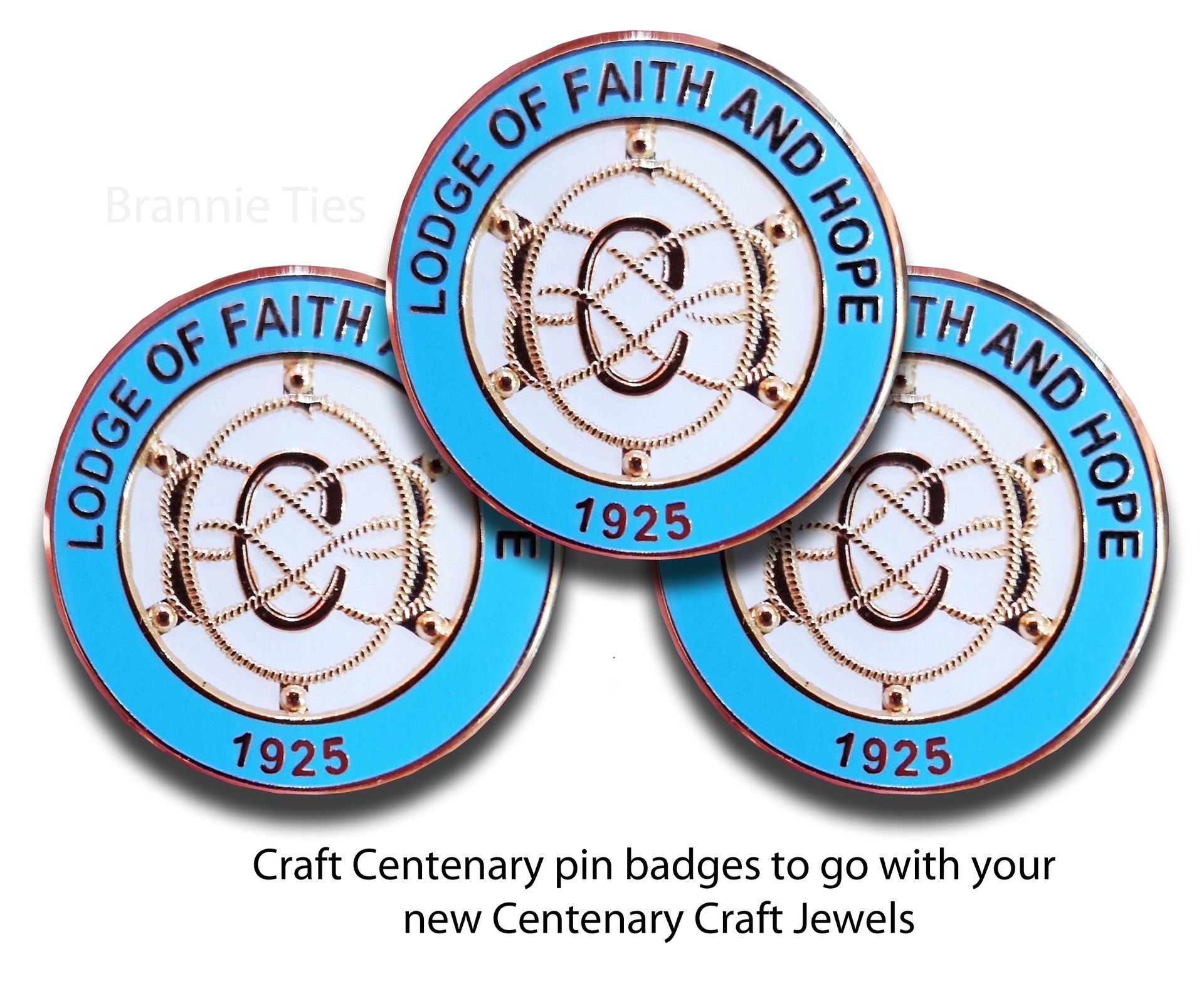 Craft centenary pin badges.. for more details.. please enquire centenary badges