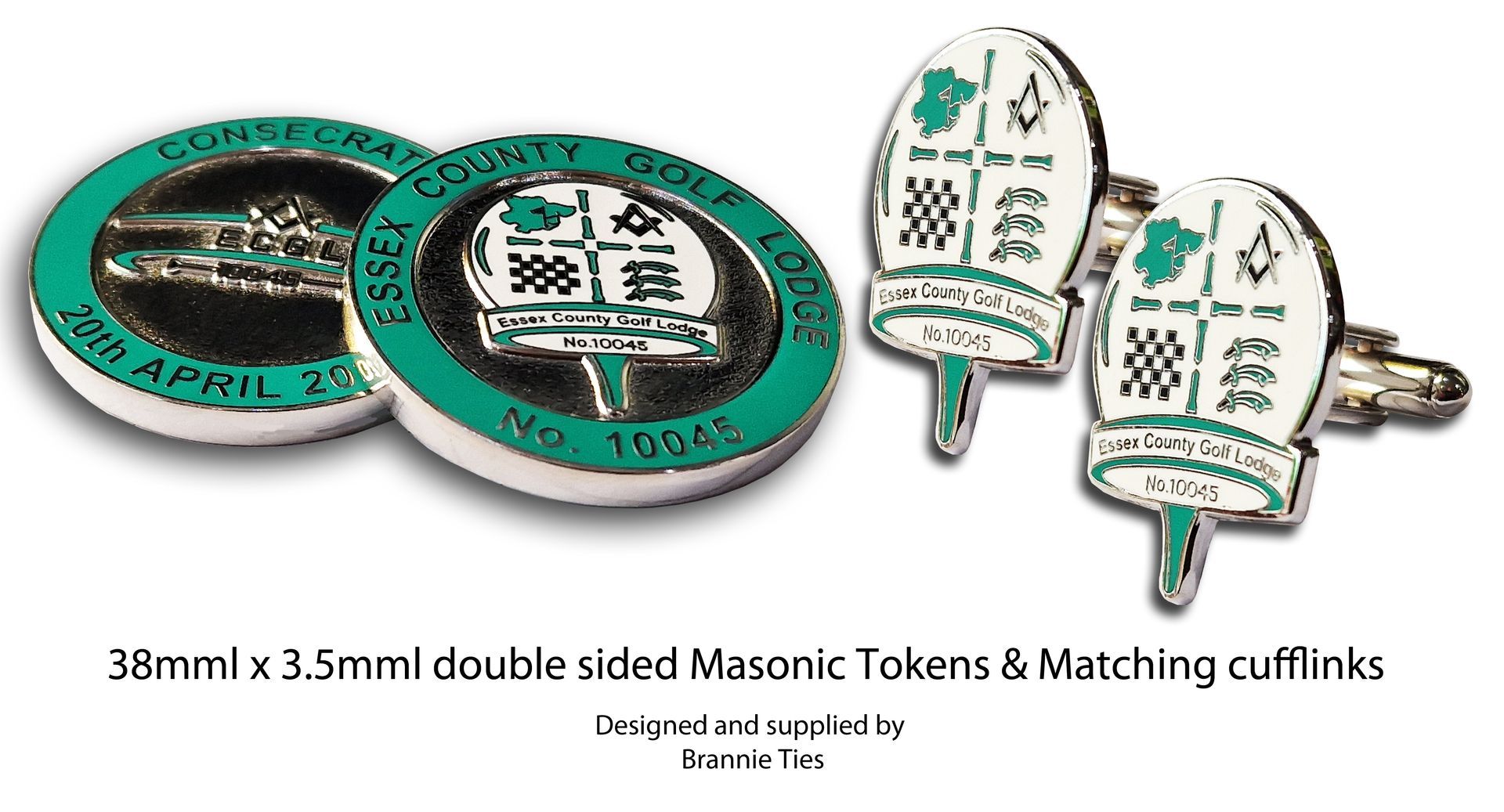 lodge tokens and cufflinks