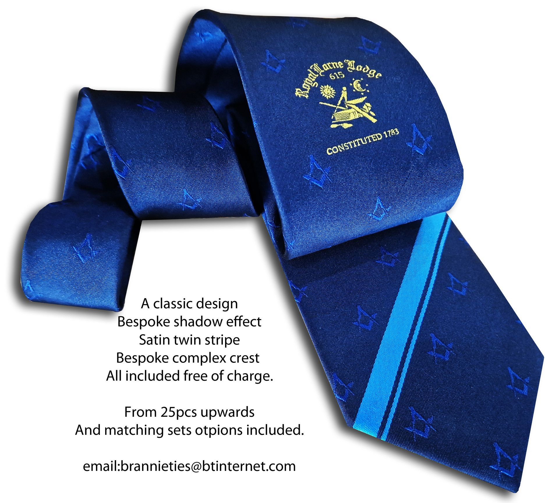 lodge ties with shadow weave