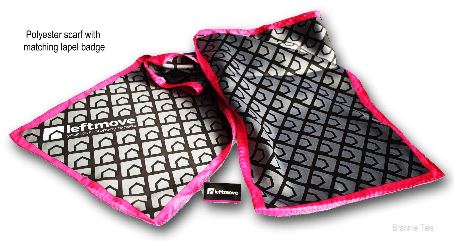 pin badges and scarves