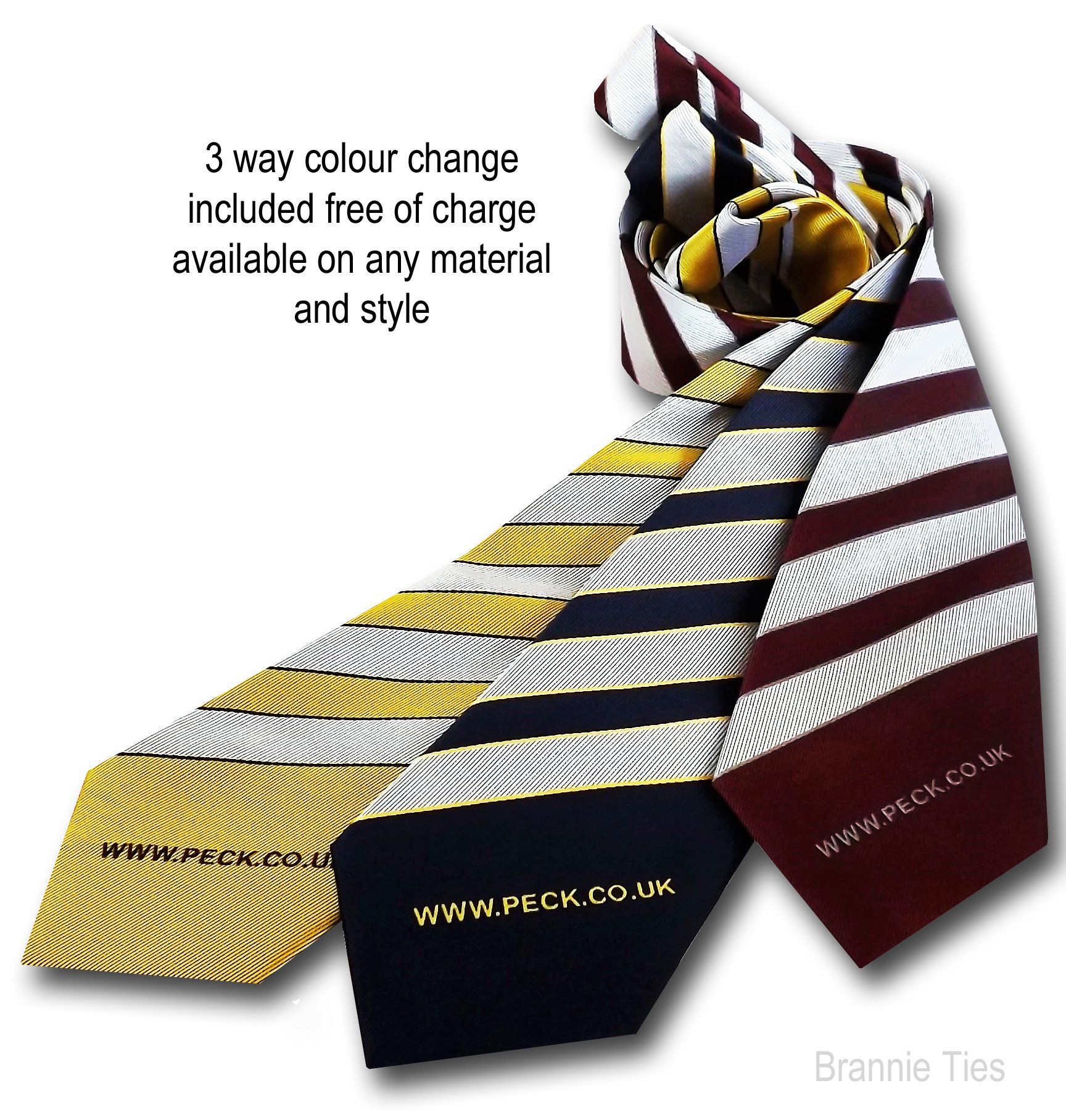 Striped corporate ties