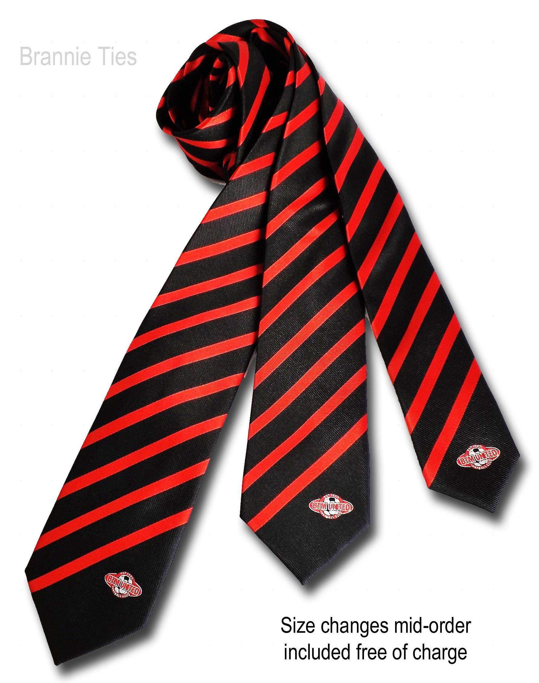 mixed sized ties