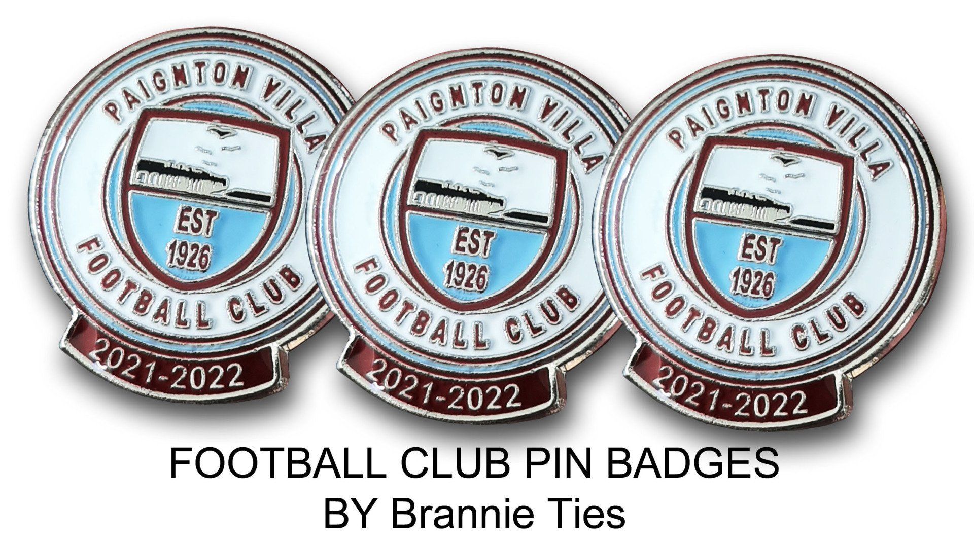 football pin badges