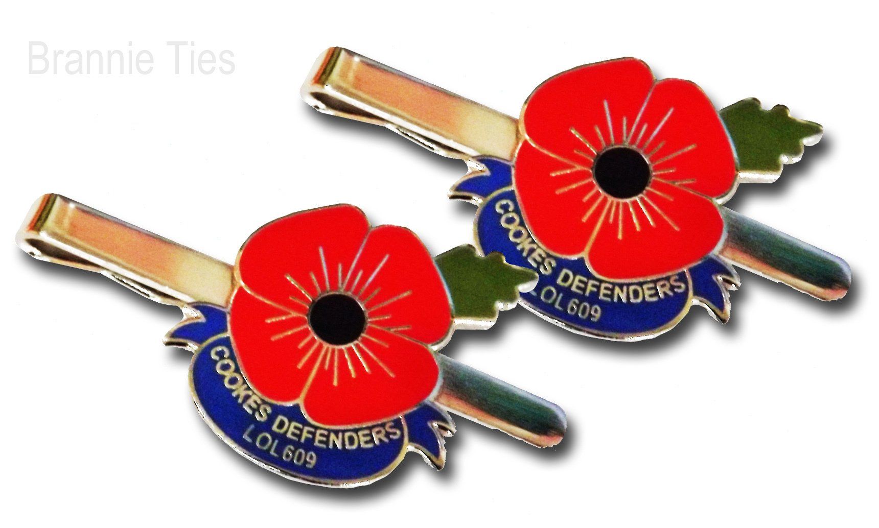 Poppy tie slides