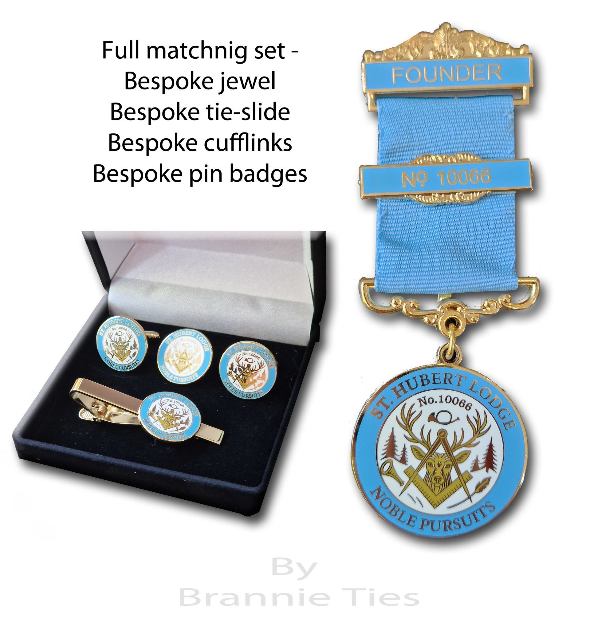 Ask about our matching set service bespoke lodge jewels