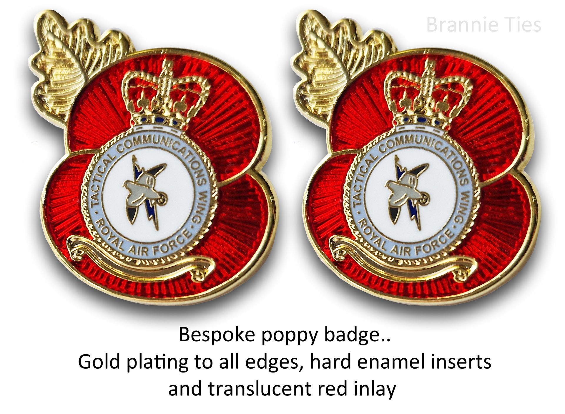 enamel poppy badge