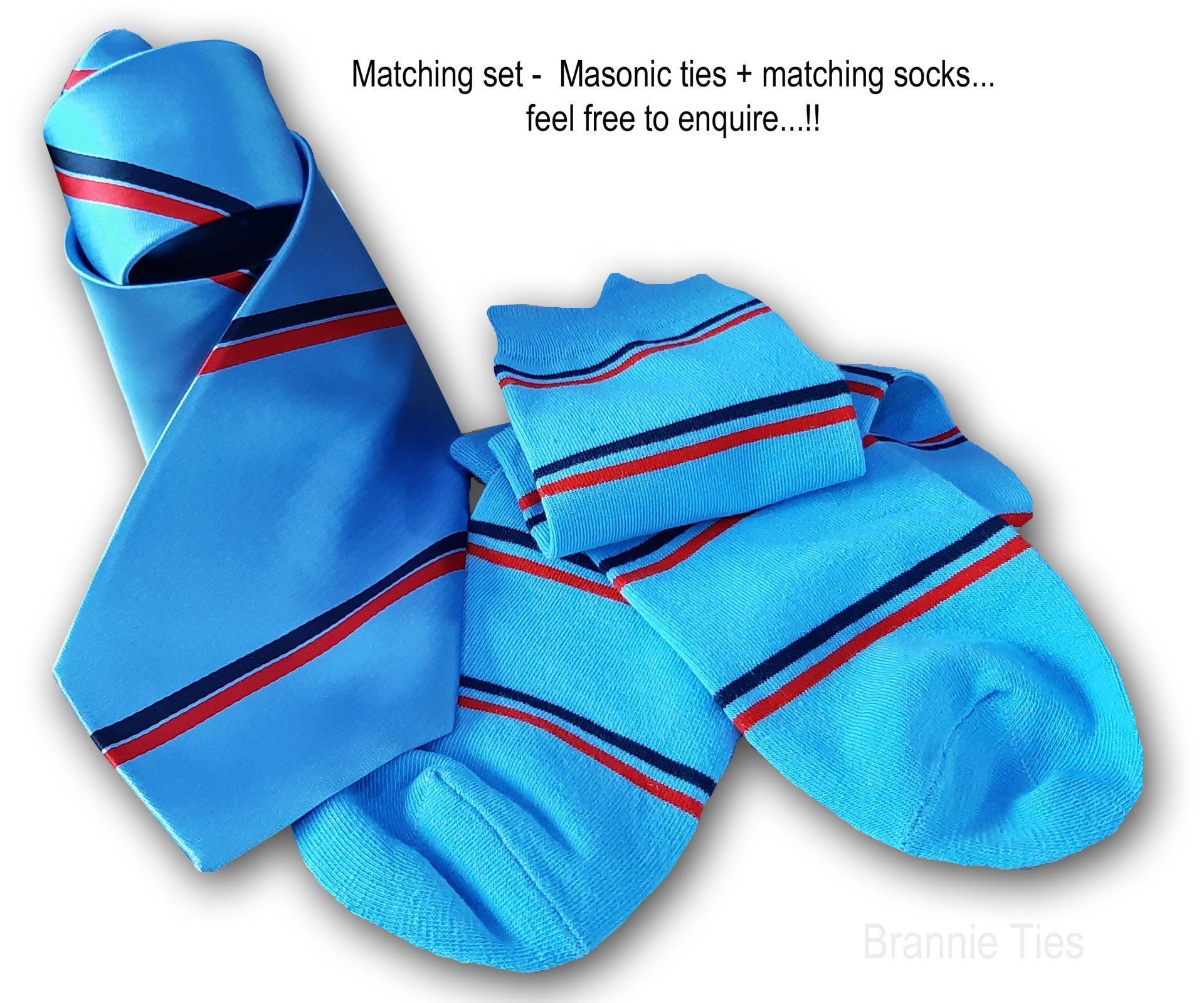 Masonic tie with shadow weave