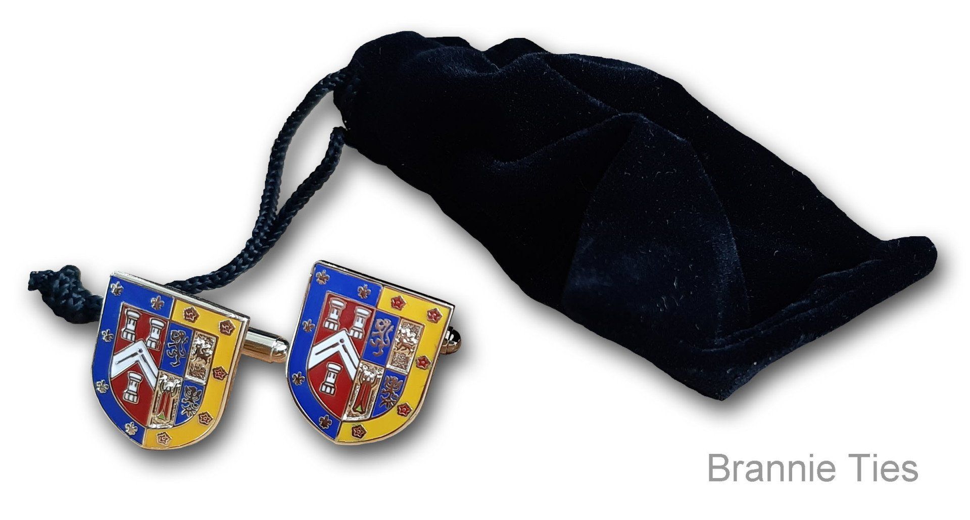 Masonic cufflinks and pouch