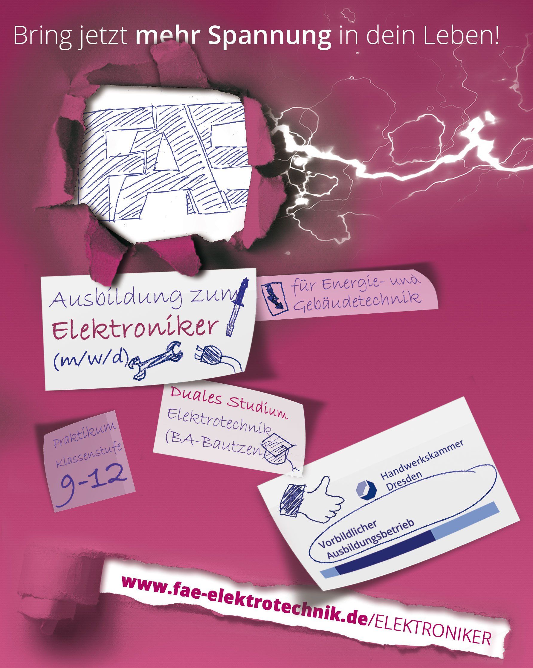 Werde jetzt ein FAEzubi! Ausbildung Elektroniker, Job, Sicherheit, Bonus, Vorteile