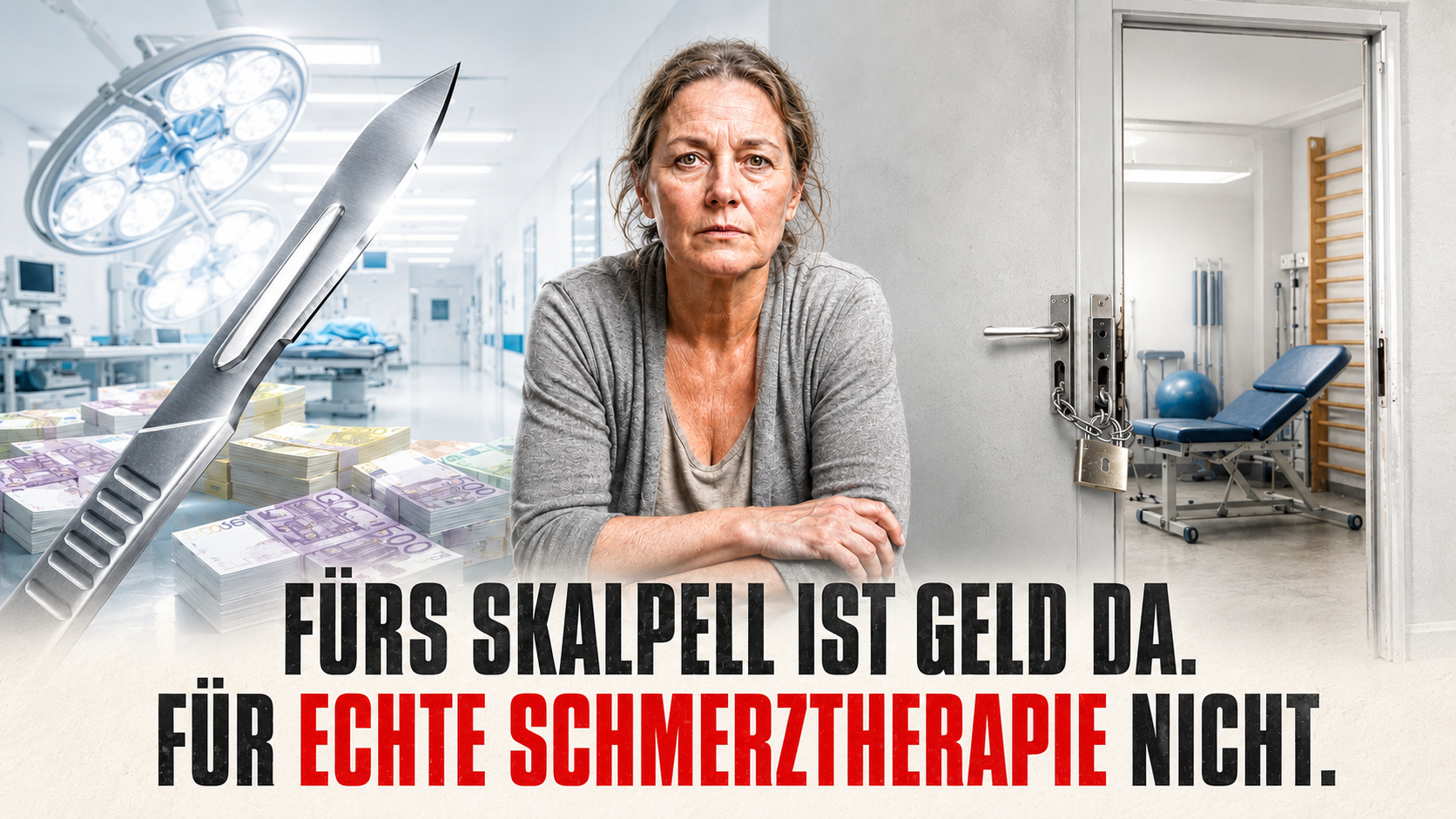 Fürs Skalpell ist Geld da – Patientin zwischen profitablem Operationsbetrieb und Schmerztherapie