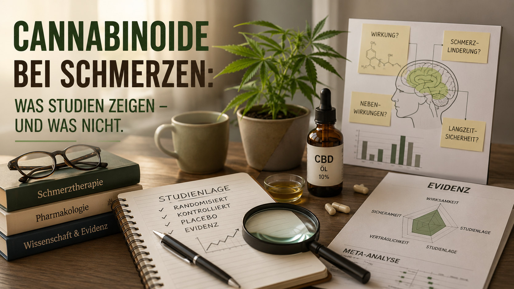 Studienlage zu Cannabinoiden bei Schmerzen mit CBD Öl Pflanze