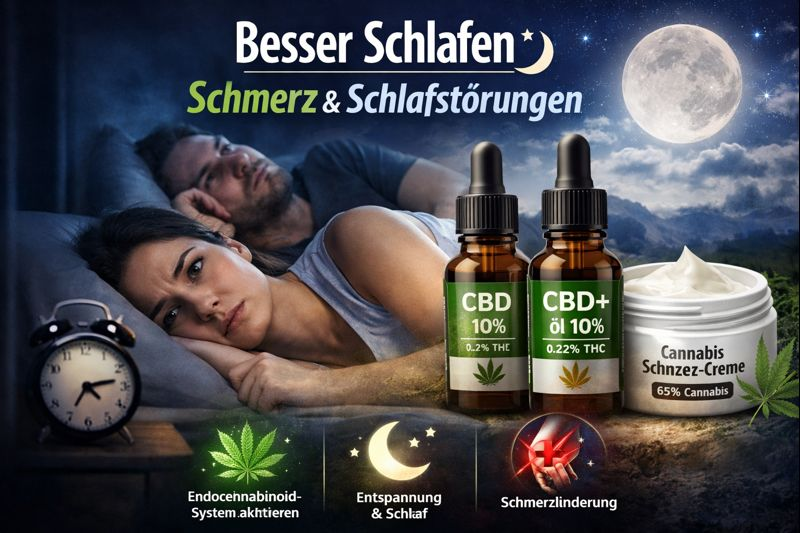 Schlafstörungen bei Schmerzpatienten – CBD Öl und Cannabis Schmerzcreme zur Unterstützung von Entspannung und besserem Schlaf