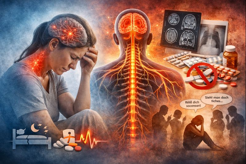 Unsichtbarer Schmerz und zentrale Sensibilisierung als Darstellung der Schmerzverarbeitung im Nervensystem ohne sichtbaren Befund