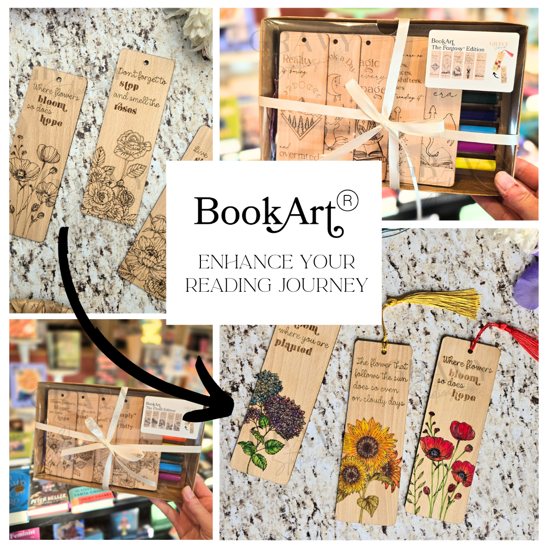 BookArt Wooden DIY book mark sets
