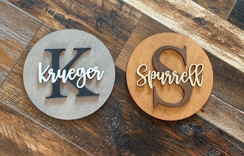 examples of monogram name signs